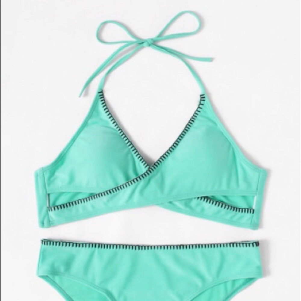 Teal Wrap Swimsuit